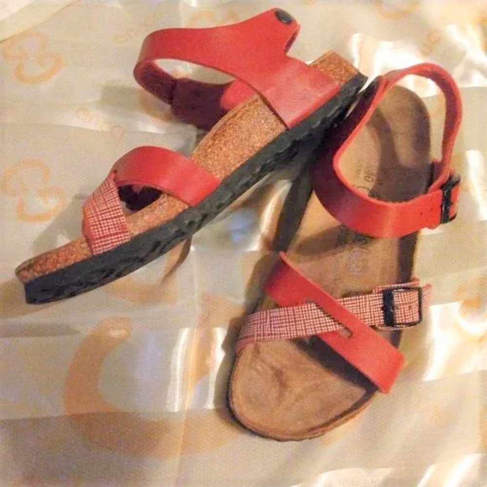 ❤️Womens Birkenstock Birki's Red Size 37 7